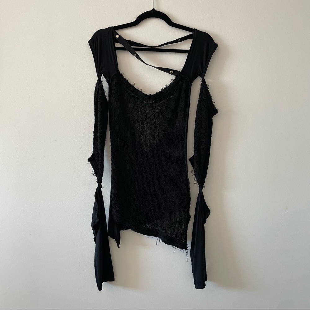 New No Tags Super Cool Unique Psylo Women’s top (size 3) with crazy cut outs